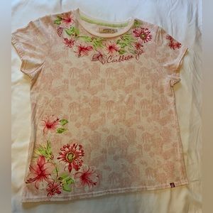 CARIBBEAN JOE Floral short sleeve shirt